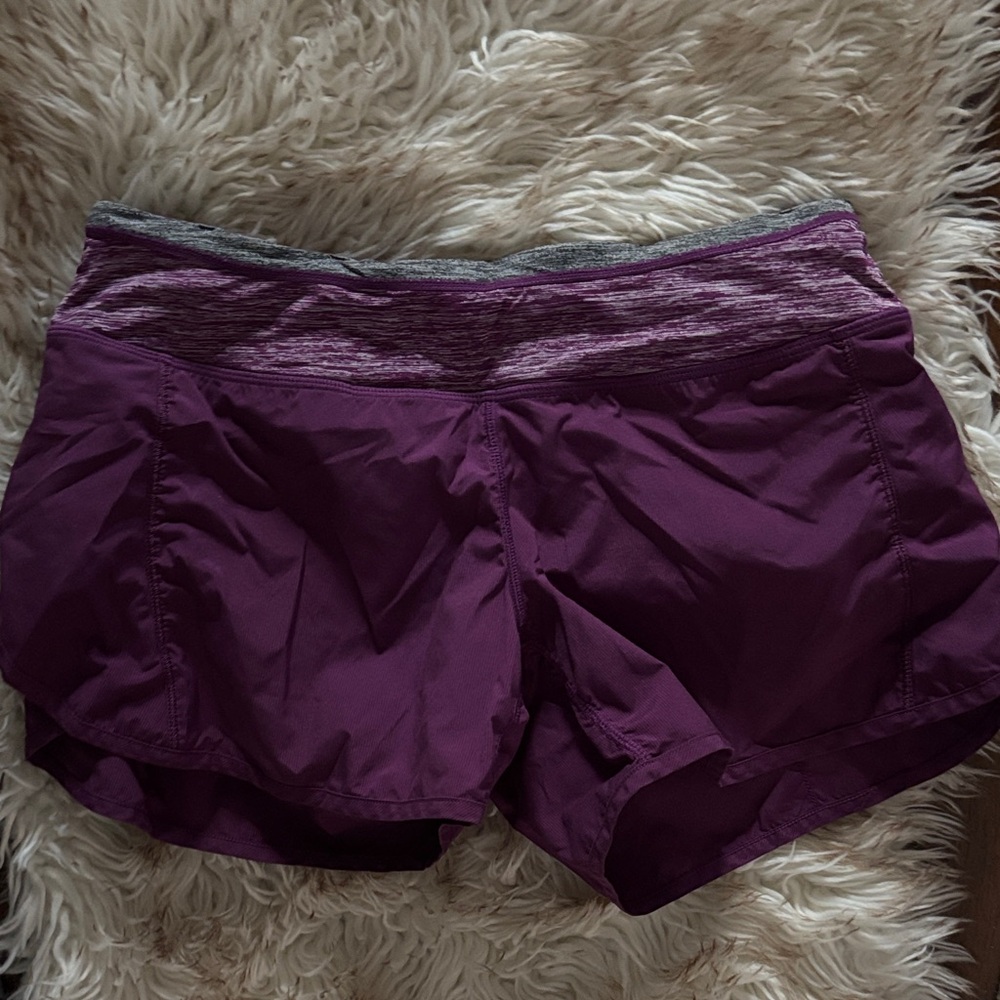 lululemon athletica Purple and Gray Women Shorts